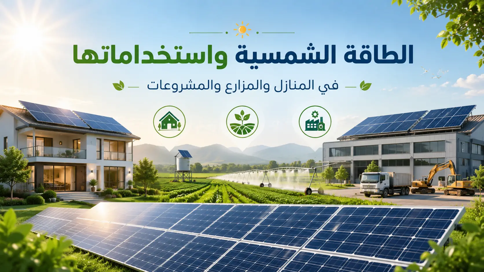 الطاقة الشمسية واستخداماتها في المنازل والمزارع والمشروعات - Fahd Solar